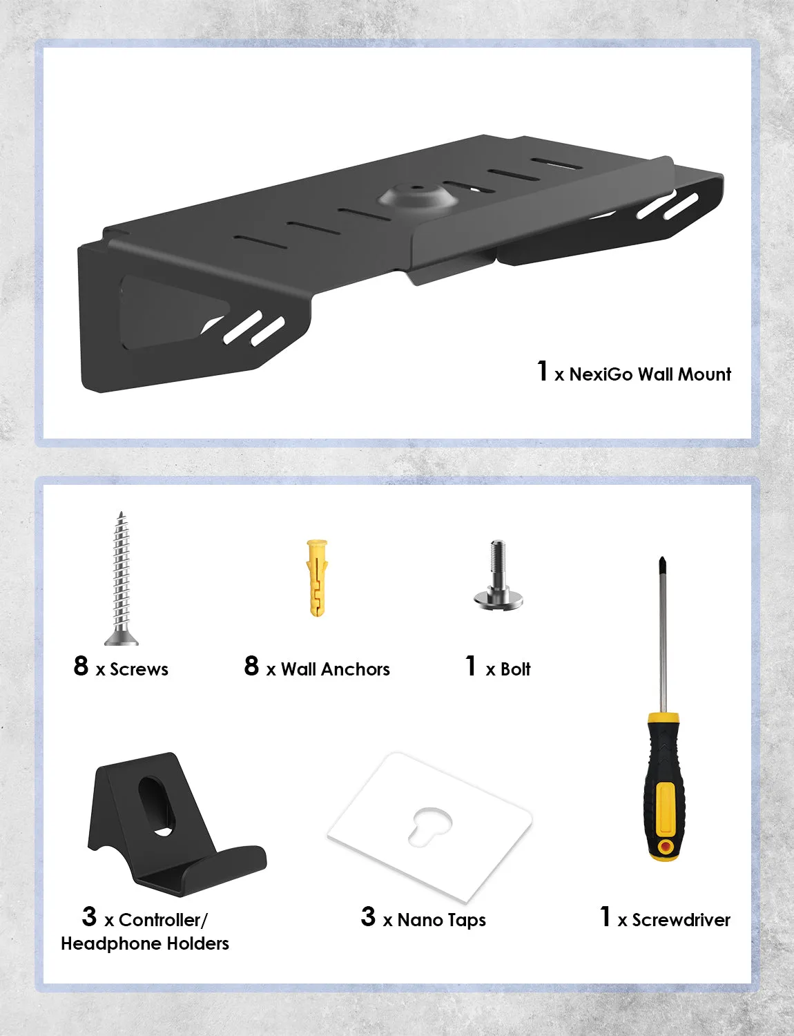 NexiGo Wall Mount Set voor PS5 wandbeugel
