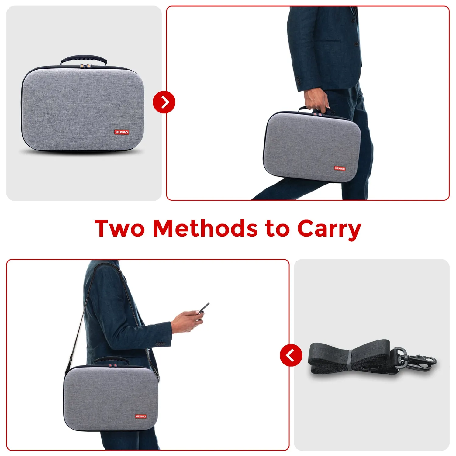 NexiGo Travel Case conference cameratas zwart hardcase