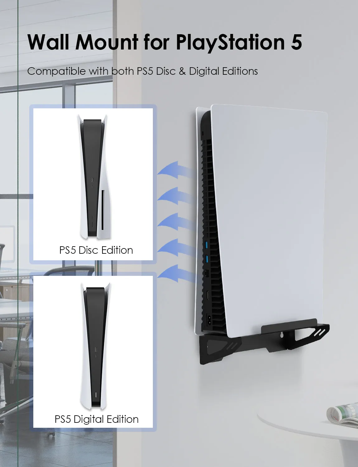 NexiGo Wall Mount Set voor PS5 wandbeugel