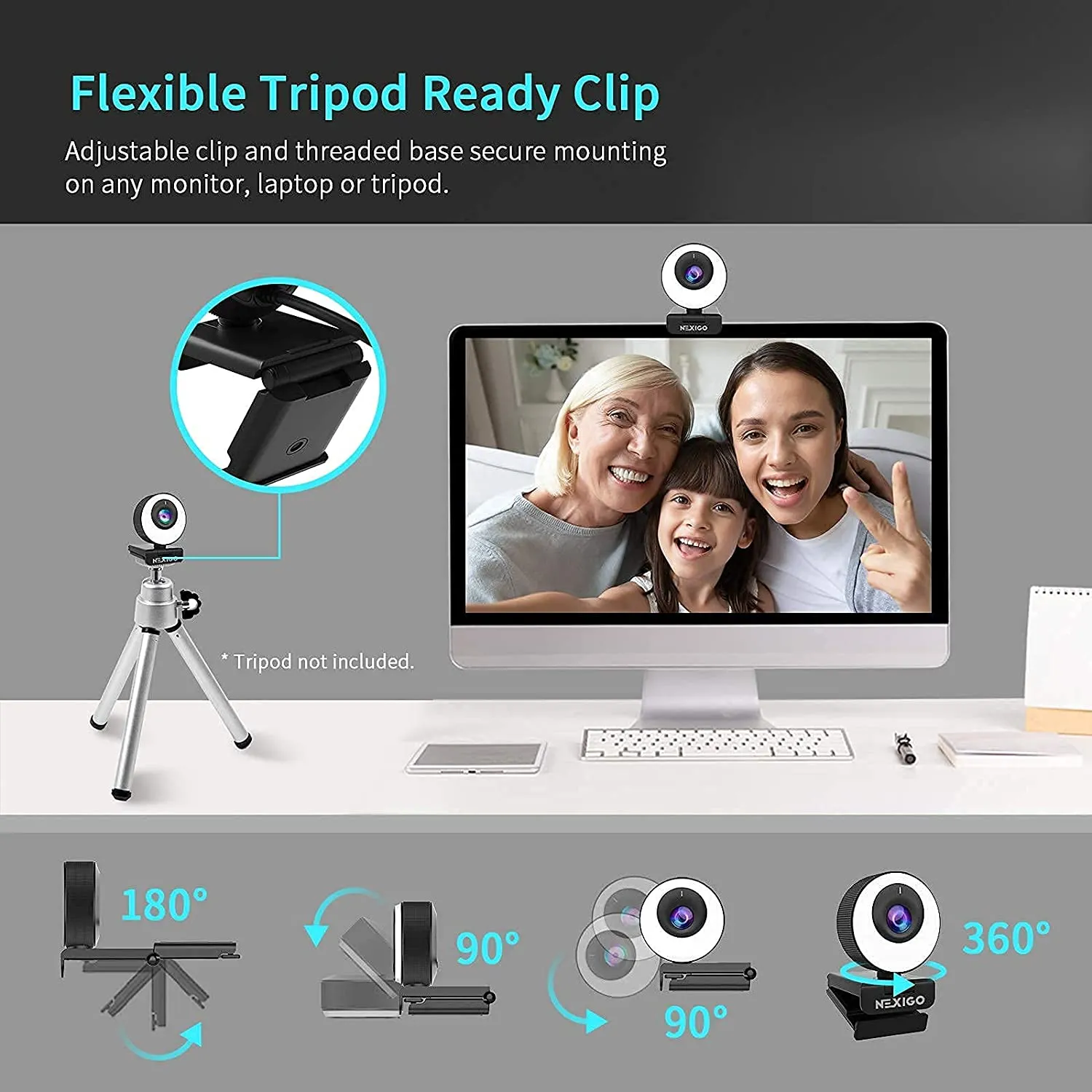 NexiGo N620E webcam 1080p 60fps met autofocus