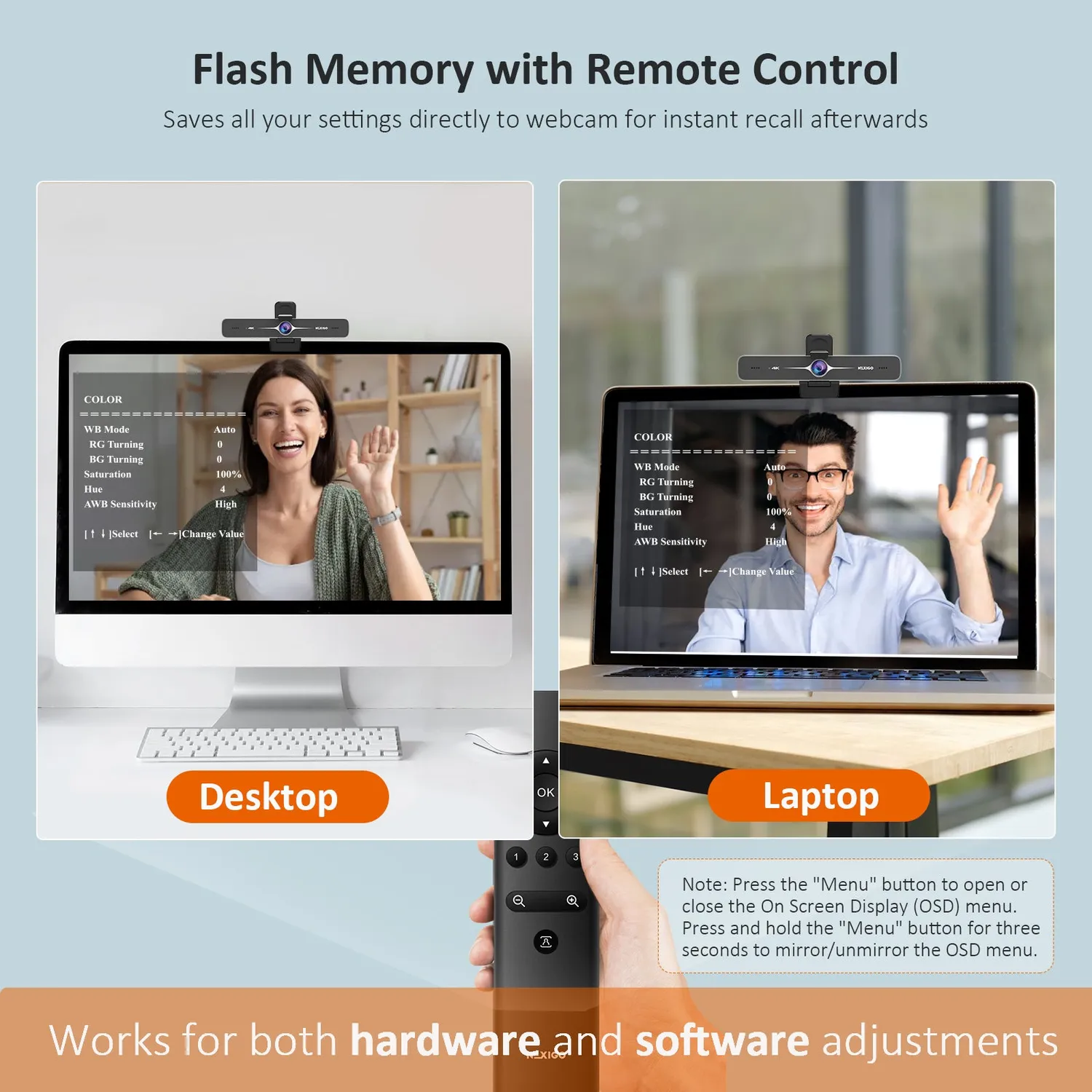 NexiGo N970P 4K Webcam met Autoframing en Zoom