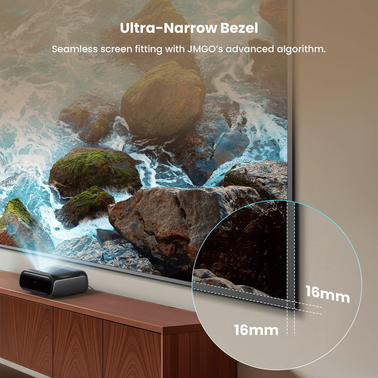 JMGO 100-inch Fresnel projectiescherm voor ultra-short-throwprojector