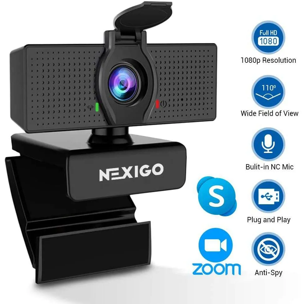 NexiGo N60 1080p webcam 110 graden FOV