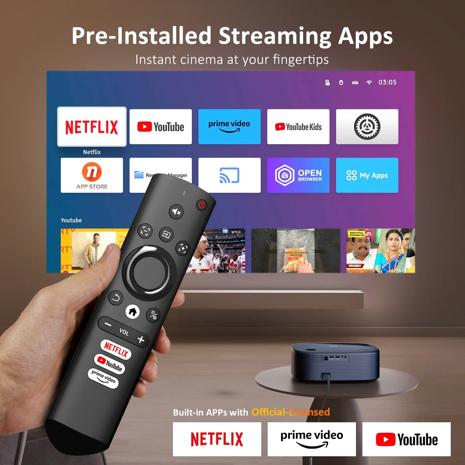 NexiGo PJ30 Ultra LCD beamer Full HD Netflix 200 inch