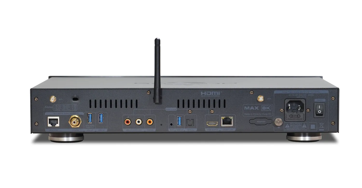 Dune HD Max 8K mediaspeler met hdd-rack Dolby Vision