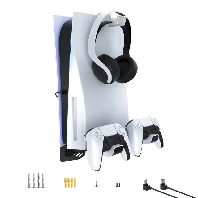 NexiGo Wall Mount met controlleroplader voor PS5 Disc & Digital