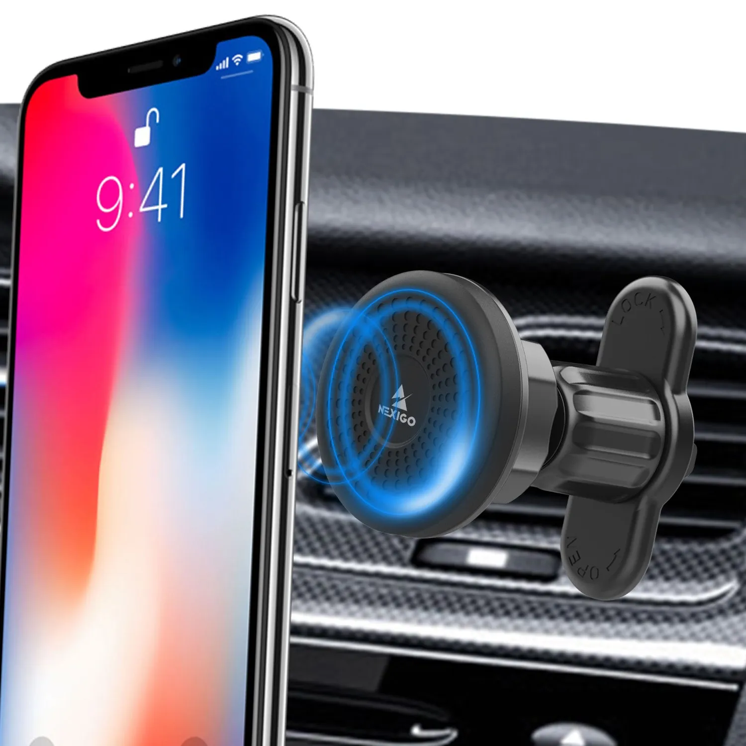 NexiGo 2021 Upgraded 3-in-1 autohouder voor telefoon, magnetisch
