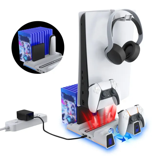 NexiGo PS5 Koelstandaard met RGB Strip Verlichting